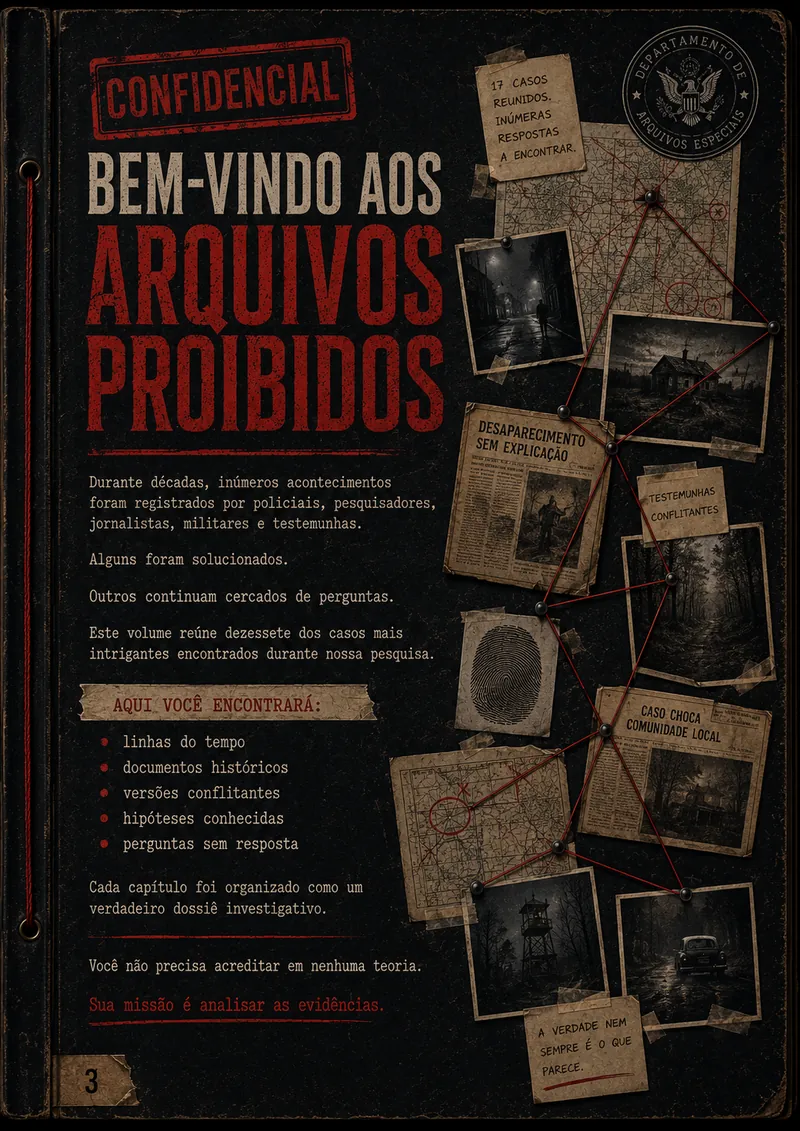 Bem-vindo aos Arquivos Proibidos: mural de investigação